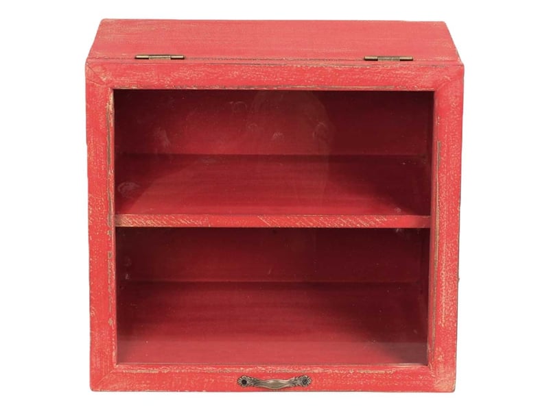  Vitrine en bois rouge 40x25x35 cm h  - Conforama B