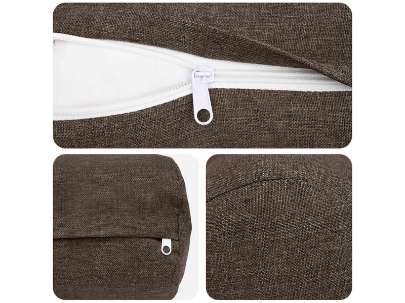  Lot de 2 coussins avec oreiller, coussins décoratifs heerlen taupe tissu cf50334  - Conforama E