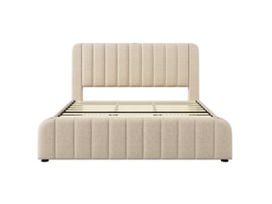 Lit avec rangement 180x200 cm RAUMIO   coloris beige