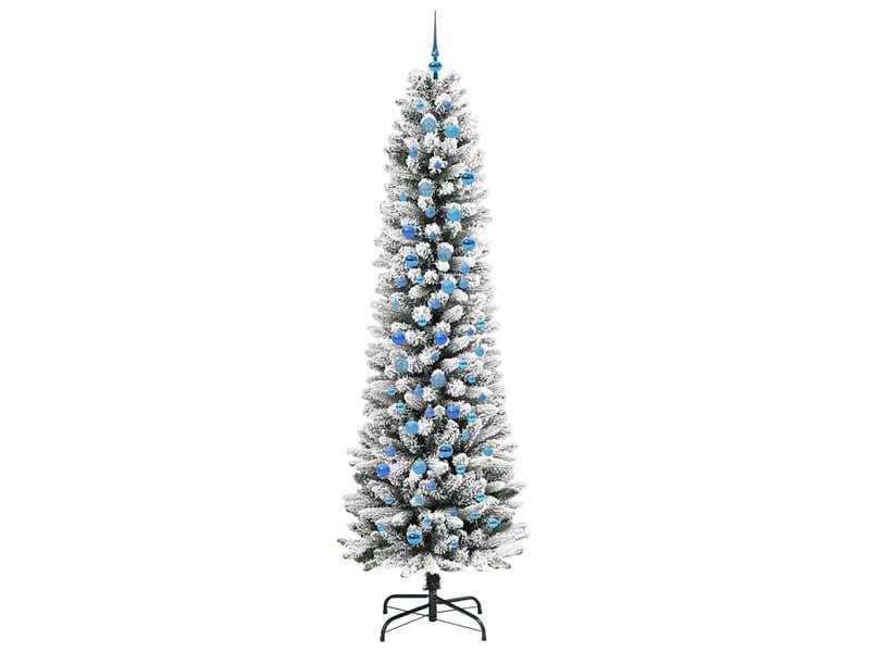  Sapin de noël artificiel, arbre de noël blanc 240 cm pvc, métal et plastique shl8870  - Conforama D