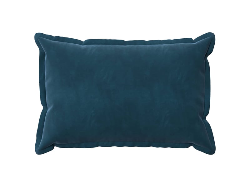  Lot de 6 housses de coussin houten bleu 30 x 50 cm velours cf49954  - Conforama C