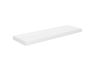 Étagère murale flottante en mdf blanc brillant 80x23,5x3,8 cm- comfortxl