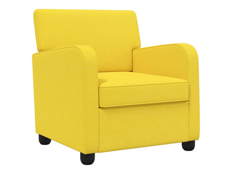  Vidaxl fauteuil jaune clair tissu  - Conforama A