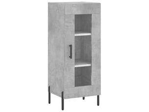 Buffet - bahut - meuble de rangement gris béton 34,5x34x90 cm bois d'ingénierie