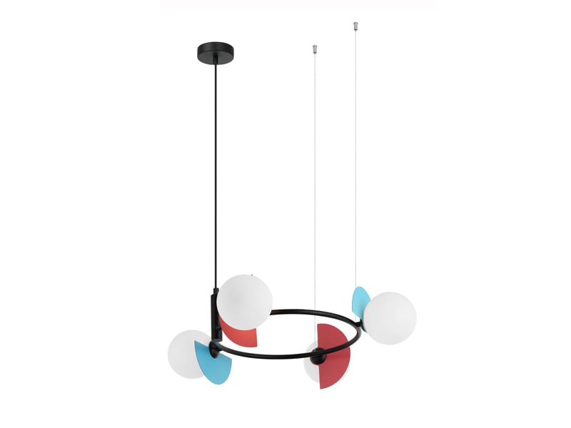  Italux nauti suspension globe bleue, orange, rose 4xg9  - Conforama A