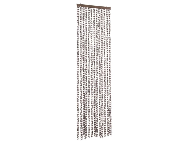  Rideau anti-mouches, moustiquaire taupe et blanc 56x200 cm chenille cf43582  - Conforama A