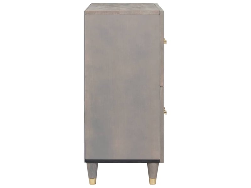  Buffet - bahut - meuble de rangement gris et or 60 x 33 x 75 cm bois de mangue massif  - Conforama E