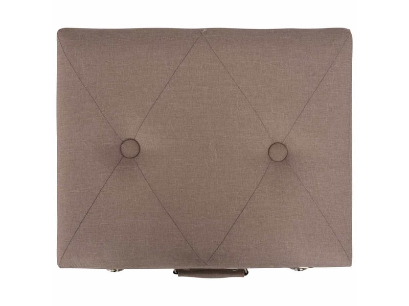  Lot de 3 tabourets de rangement marron tissu  - Conforama E