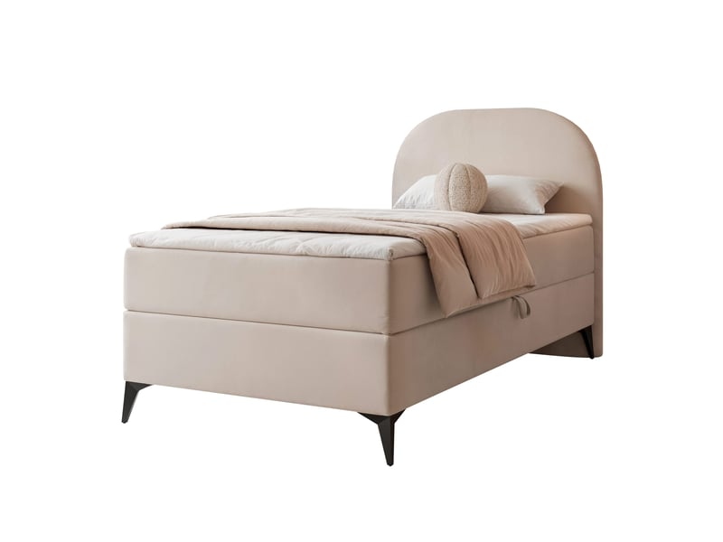  Lit coffre noelia - 70x200 cm - ouverture à droite - avec matelas - crème NOELIA - Conforama A
