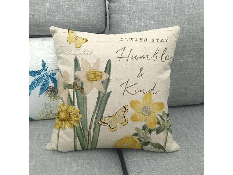  Lot de 4 housse de coussin - 45 x 45 cm lot de 4 imperméable jonquille motif canapé taie d'oreiller pour patio jardin salon chambre décoration, jaune  - Conforama D