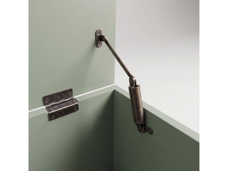  Kura - coffre de rangement 100x50x40 cm avec charnières de sécurité et commode en bois vert sauge  - Conforama C