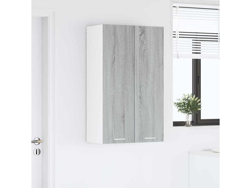 Meuble de rangement, armoire suspendue gris sonoma 60x31x100cm shl4558 - Conforama D