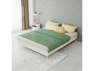 Lit 2 places 140x200 cm <strong>PHOEBE CAT</strong> <strong></strong> coloris beige