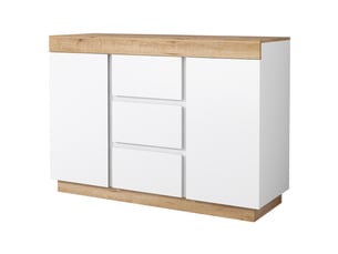 Buffet 2 porte(s) 3 tiroir(s) MERAX buffet bicolore - 120.5 cm coloris bicolore