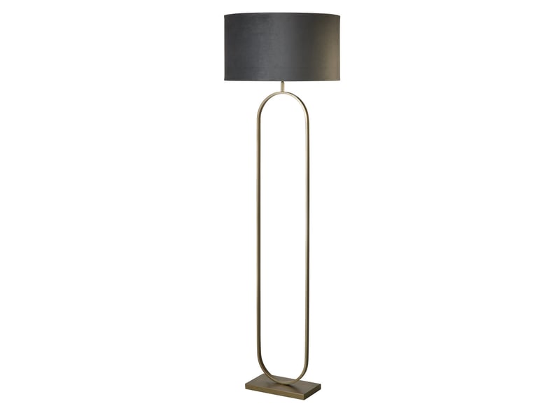  Searchlight modish lampadaire en bronze, abat-jour gris foncé, 1 x e27  - Conforama D
