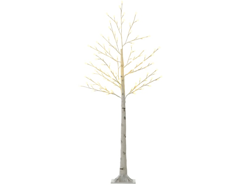  Arbre lumineux 150 cm blanc en plastique, 120 led blanc chaud, 3 niveaux de luminosité, ip44 intérieur  - Conforama A