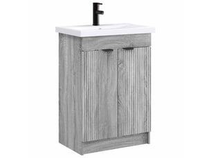 Ensemble de mobilier de salle de bain sonoma gris shl8526