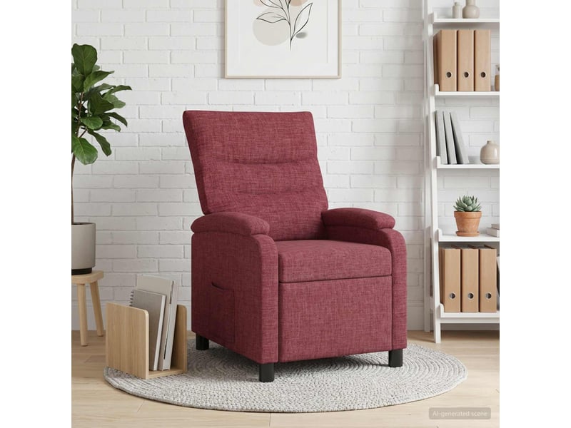 Vidaxl fauteuil inclinable bordeaux tissu - Conforama B