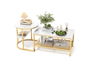 Table basse coloris doré evarich