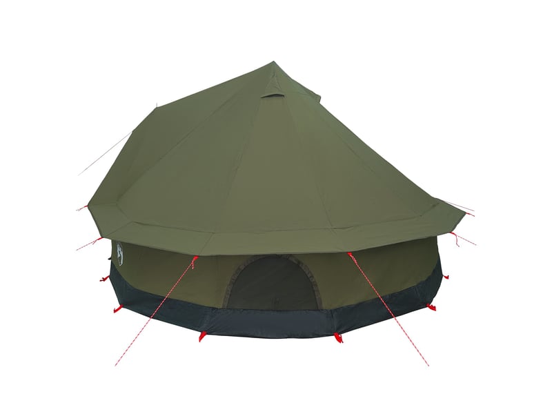  Tente de camping, tente familiale 8 personne vert armée polycoton  - Conforama E