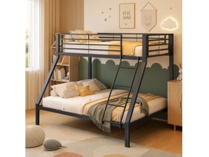 Lit superposé 90x140/200 cm <strong>HAUSS SPOLE</strong>  <strong></strong> coloris noir