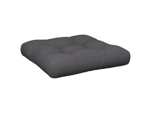 Coussin de palette, coussin de chaise, coussin de canapé anthracite 60x60x12 cm tissu cf55275