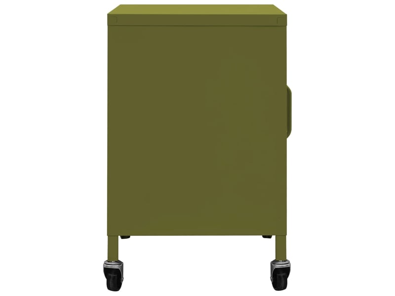  Armoire de bureau, meuble de rangement vert olive 60x35x56 cm acier  - Conforama D