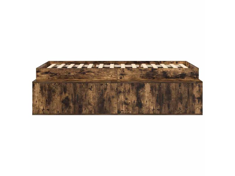  Lit simple- lit adulte -  cadre de lit chêne fumé 80 x 200 cm bois d'ingénierie  - Conforama D
