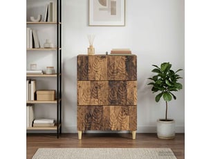 Armoire de rangement bureau, armoire à tiroirs bois ancien 66 x 34,5 x 90 cm shl3281