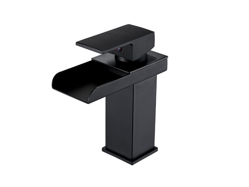  Robinet de salle de bain style cascade – mitigeur moderne monotrou eau chaudeeau froide – bec de lavabo – profil bas – noir: 13,5 x 6 x 20 cm LJY4292LHY - Conforama A