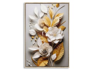 Tableau sur toile flora avec cadre, 42x62 cm