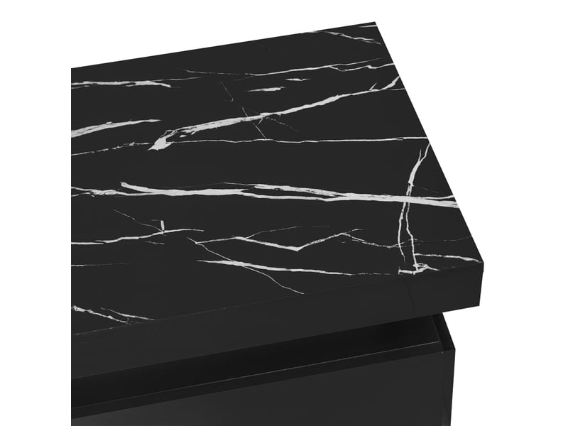  Ensemble meuble tv et table basse - noir - moderne - panneau de particules - 200x40x42 cm  - Conforama R