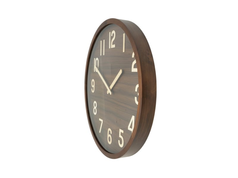  Horloge murale fabrilamp borgoña 60 x 60 cm bois foncé mouvement continu 215816084 - Conforama E