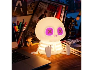 Veilleuse halloween crâne en silicone, lampe tactile 7 couleurs, rechargeable usb pour chambre d’enfant