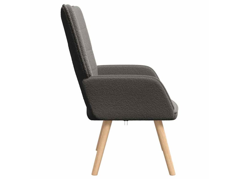  Fauteuil salon, fauteuil relax gris foncé 62 x 67 x 95,5 cm tissu sherpa  - Conforama E