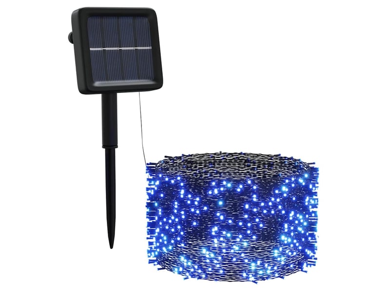 Lampes solaires 5 pcs 5x200 led bleu intérieur extérieur cf62213 - Conforama C