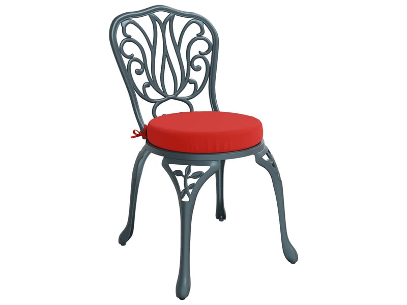  Lot de 4 coussins de siège, coussins d'assise soest 100 % polyester rouge cf60501  - Conforama C