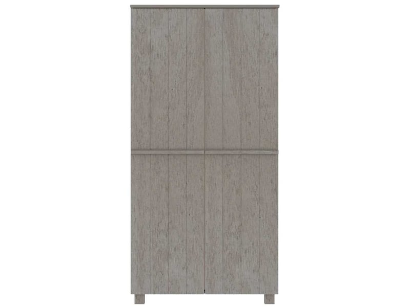  Garde-robe, armoire de rangement hamar gris clair 89x50x180 cm bois massif de pin  - Conforama C