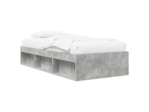 Lit simple 80x200 cm    coloris gris