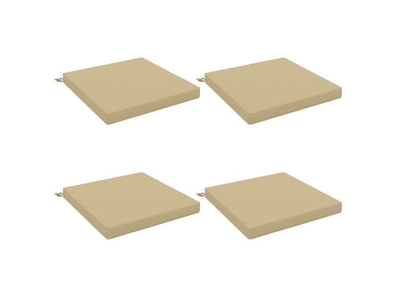  Lot de 4 coussins de siège, coussins d'assise soest 100 % polyester beige cf60295  - Conforama A