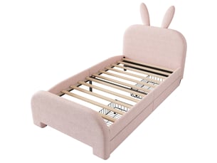 Lit avec rangement 90x200 cm    coloris rose