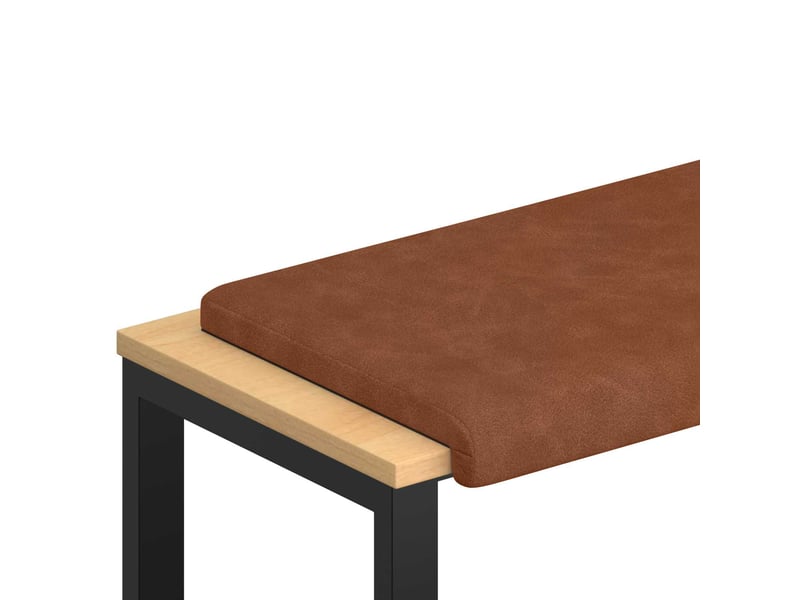Coussin de banc, coussin d'assise, coussin de canapé simili cuir marron profondeur 35 cm cf52918 - Conforama A