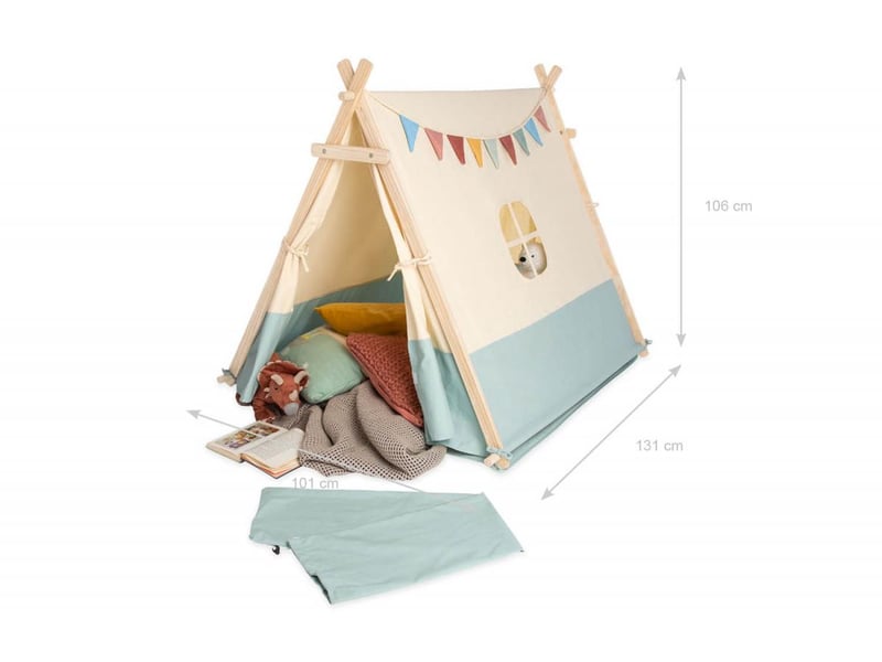  Tente bicolore beige bleu 'yuma' 358055 - Conforama B
