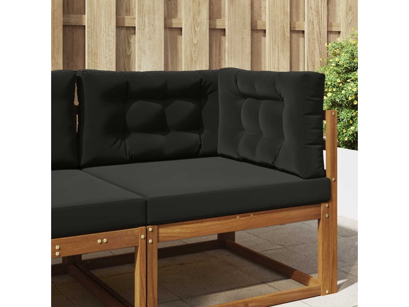  Coussin de canapé d'extérieur, coussin de chaise polyester noir 80 x 80 cm cf54133  - Conforama B