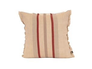 Coussin rayé en lin et coton 45x45 cm