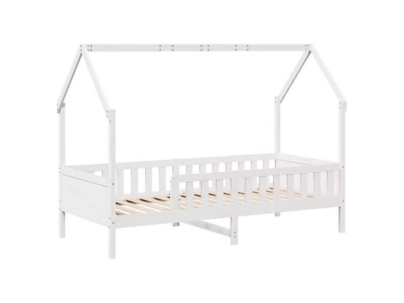  Cadre de lit d'enfants - lit jeune forme de maison sans matelas pin  - Conforama C
