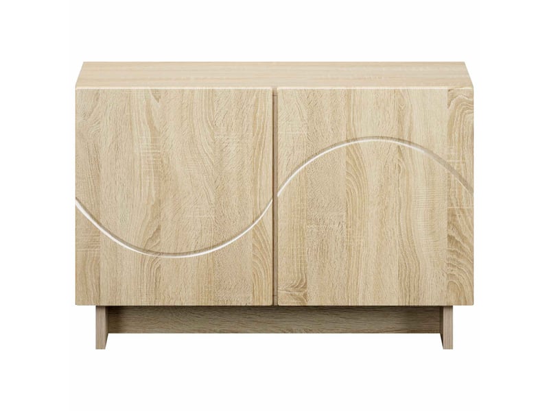  Meuble tv moderne, banc tv 60x34.5x40 cm chêne sonoma bois d'ingénierie shl90315  - Conforama D