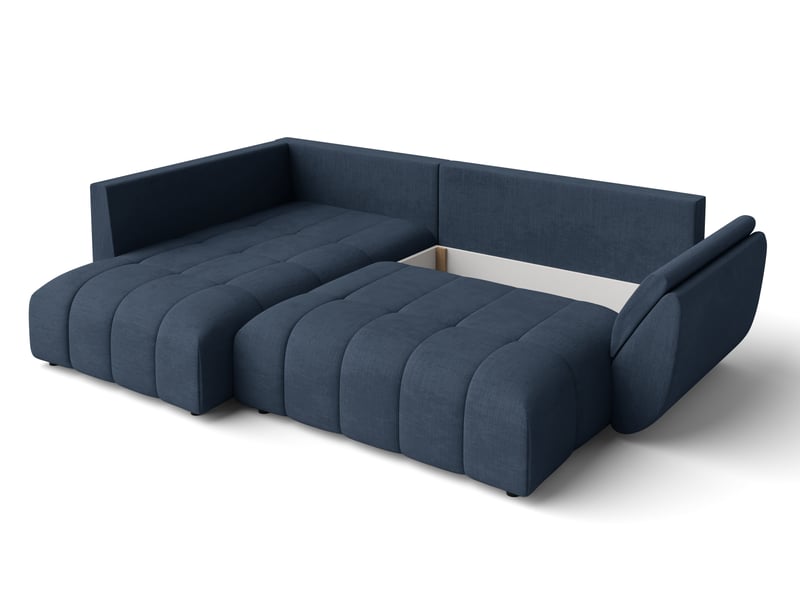  Canapé avec fonction lit canapé d'angle bleu corleone 268cm Corleone - Conforama E