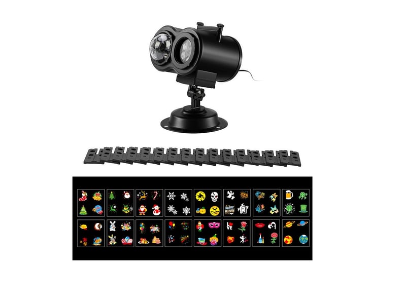 Projecteur noel exterieur intérieur avec 12 diapositives 10 couleurs effet de vague d'ea - Conforama A