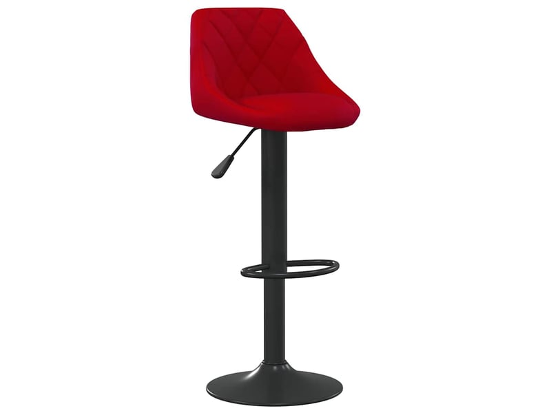  Lot de 2 tabouret de bar, chaise de bar rouge bordeaux velours shl42501  - Conforama C